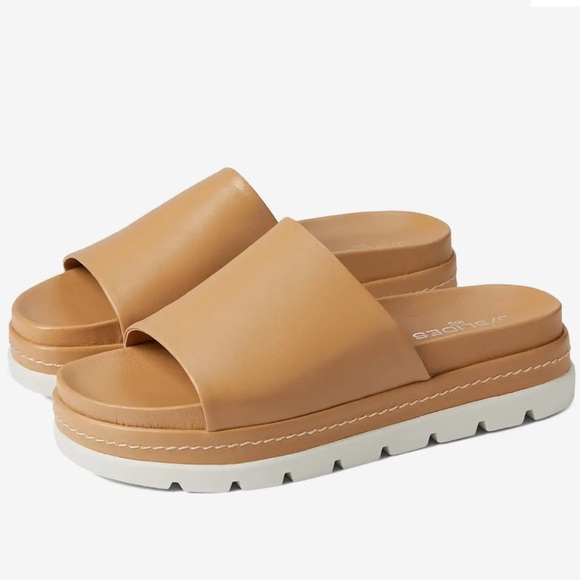 NWT J/SLIDES BIBBY Nude Leather Sandal - Picture 5 of 15